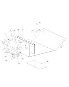Floor Panel Assembly Diagram and Parts List for M60-KW ROPS-53CH5D8X750-25HP-OHV Cub Cadet Lawn Tractor